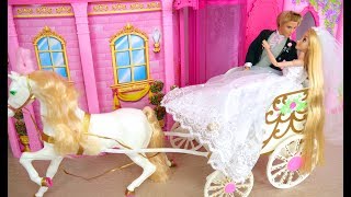 Cinderella Princess Wedding Carriage Prinzessin Hochzeitskutsche Voiture de mariage Boneka Putri