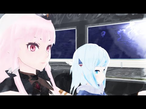 The tale of Calliope and Gura【優しい彗星 MMD】