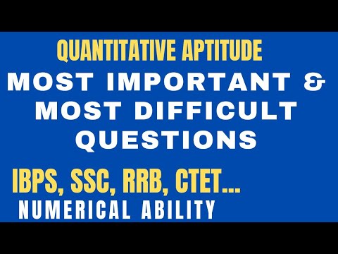 #ssc #ctet #rrb #ibps  QUANTITATIVE APTITUDE FOR ALL COMPETITIVE EXAMS..