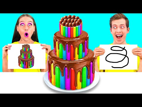 Who Draws it Better Take The Prize | Funny Food Challenges by PaRaRa