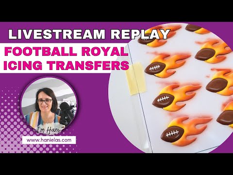 Football Royal Icing Transfers - Live Cookie Decorating |Episode 228|