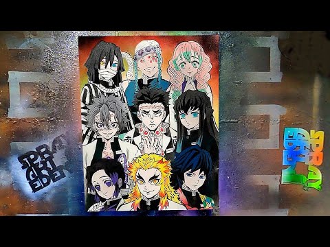 Demon Slayer | Pillars "Hashiras" of Kimetsu no Yaiba by Spray Art Eden