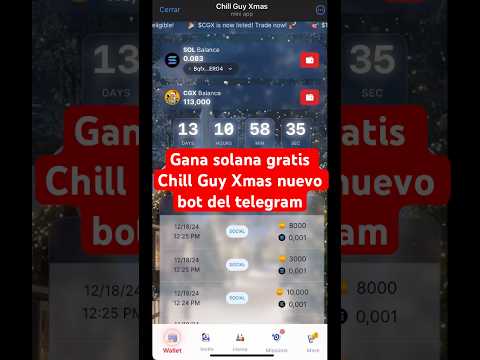 🚨Gana Solana gratis🤑Chill Guy Xmas  Token 💥🔥 #solana #chillguy #telegram #bitcoin #airdrop