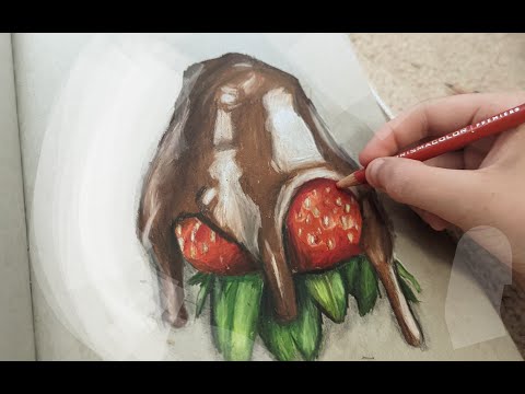 Realistic stawberry with new PrismaColors! :D