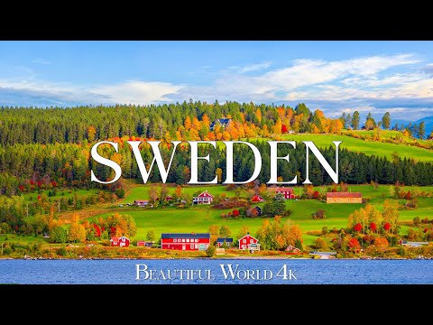 Sweden 4K • Vibrant Autumn Forests and Serene Lakes with Relaxing Music • 4K VIDEO HD