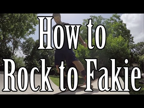 How to do a Rock to Fakie on a Skateboard (Mini Ramp Trick Tutorial)