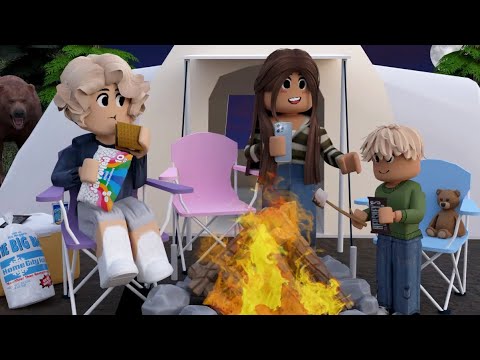 Family CAMPING TRIP! **BEAR ATTACK!** | Bloxburg Roleplay w/voices