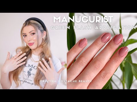 At Home Manicure Using Manucurist Green Flash Led Nail Polish