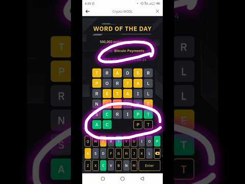 Binance 6 letters words of the day Bitcoin Payments theme | #wordoftheday #binancewordoftheday #wodl