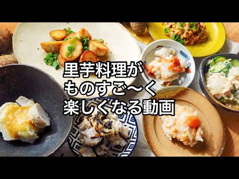 【里芋レシピ10品】あっという間の簡単レシピ大集合！秋冬の味覚｜皮むきも簡単！里芋大量消費｜里芋レシピ｜satoimo