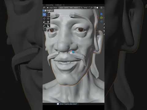 Sculpting a Gipsy male in Blender