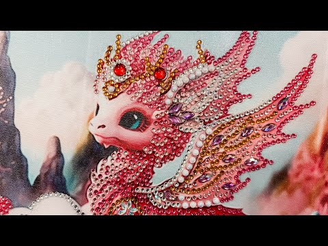 Completed Pink Dragon Diamond Painting | GBFKE