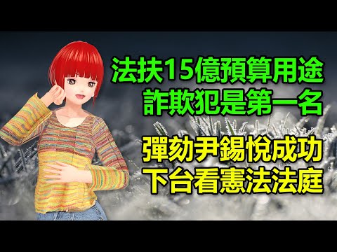 法扶15億預算用途，詐欺犯是第一名｜彈劾尹錫悅成功，下台得看憲法法庭🍓20241214 #高雄林小姐 #Vtuber​​​​ #台灣Vtuber​​​ #台V