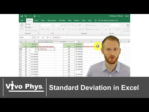 Standard Deviation in Excel (NEW VERSION IN DESCRIPTION)