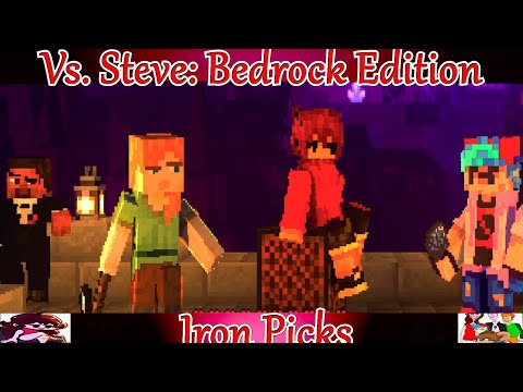 Friday Night Funkin' Bedrock Edition (Minecraft FNF Mod) Alex VS BF in Iron Picks