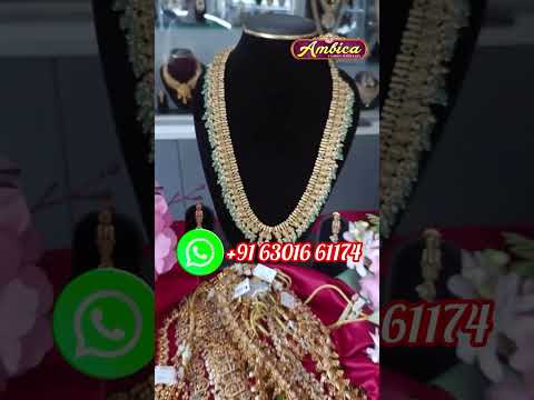 🛍️Watsapp Now☎️6301661174 #1gramgold #nakshijewellery #longnecklacedesign #ambicafashionjewellery