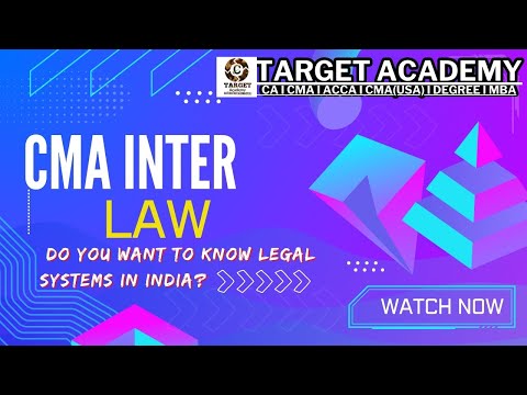 CMA CA  INTER G1 LAW Introduction to legal systems in India lec-1 by JHANI SIR #ca #cma #cainter