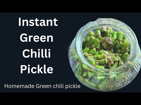 Instant Green Chilli Pickle / Green chili Chutney recipe / Homemade Green chili pickle