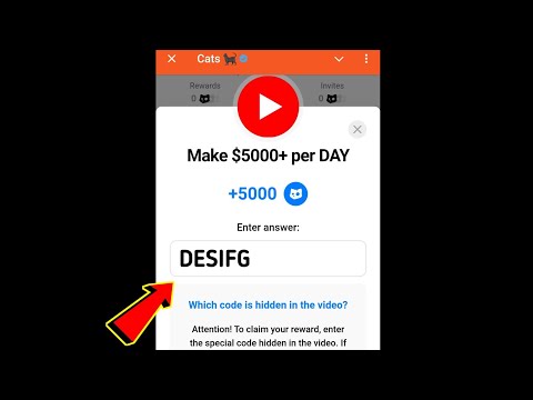 Make $5000+ per DAY Cats Code | Make $5000+ per DAY cats video code today