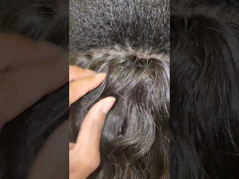 Easy|Hide the track|Half-Up|Half-Down Sew-In Trick #hairtutorials