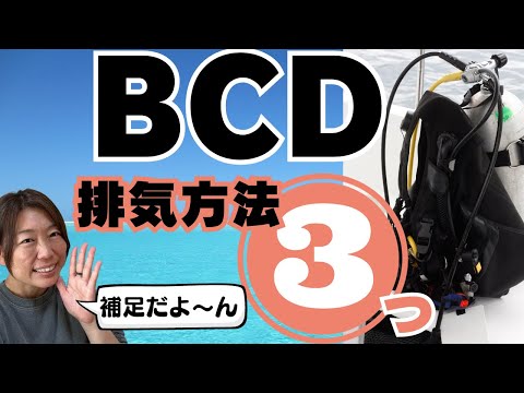 「BCD排気方法３つ紹介」ダイビングインストラクターのダイビング解説動画