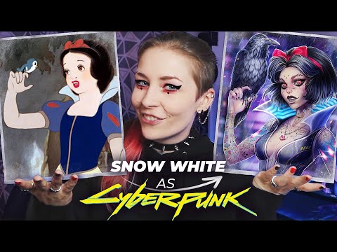 draw with me! ❤️ Snow White as Cyberpunk Character