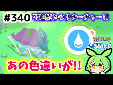 【睡眠リサーチ】＃340『スイクンお香で呼んだら、〇〇の色違いが』【ポケモンスリープ/pokemon sleep】【無課金ゆっくり実況ずんだもん】