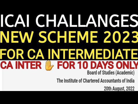 |ICAI Challenges For CA Intermedite Students| New Syllabus 2023 Alerts ⚠️ 📢 |