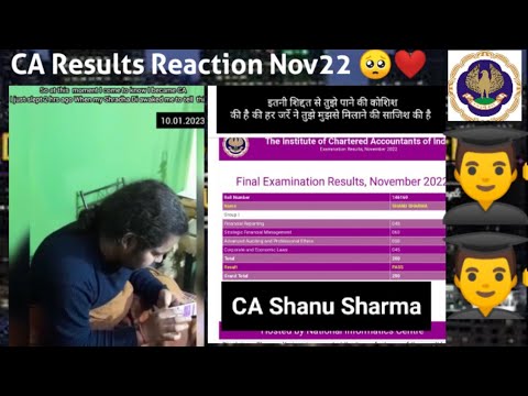 Emotional CA Result Reaction 🥺❤💫| finally its CA Shanu Sharma Nov22 results🔥