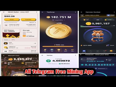 All Telegram Free Mining App|tapswap mining Hamster mining |Memefi mining|xblast mining