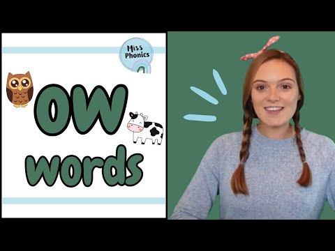 Learn to Blend 'ow' Words with Miss Phonics | Phonics Blending Practice for Kids | British Teacher