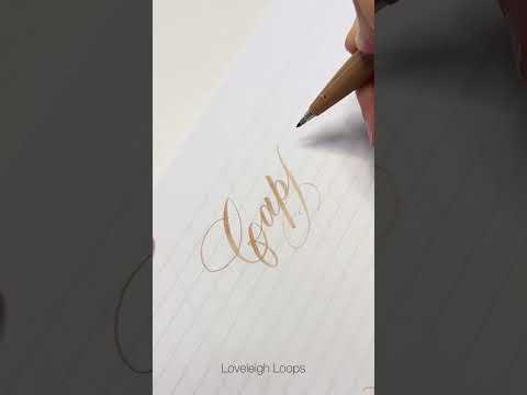 "Cappuccino" Flourished Brush Pen Calligraphy Quote #asmr #brushpenlettering #letteringchallenge