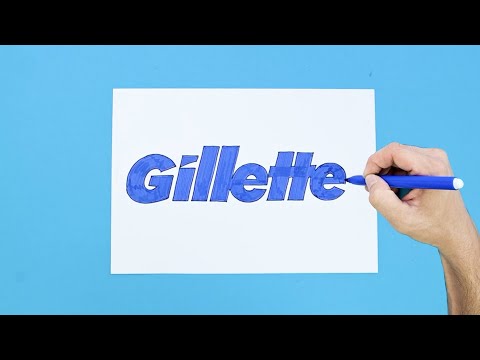 How to draw Gillette logo