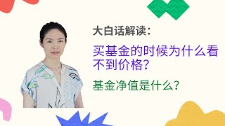 买基金时为什么看不到价格？ 基金净值是什么东西？#投资 #基金