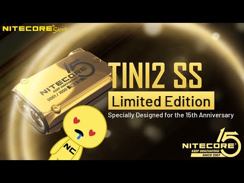 Nitecore 15 Year Anniversary Limited Edition Gold Stainless Steel TINI 2