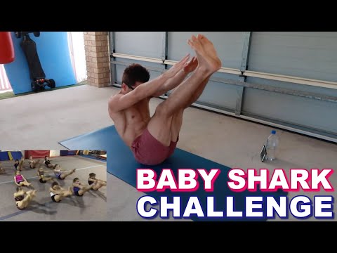 BABY SHARK ABS CHALLENGE!! やってみた!!