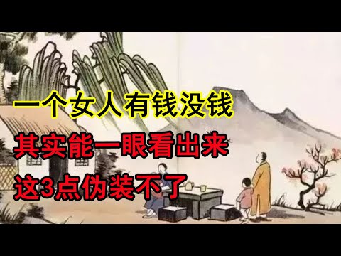 一个女人有钱没钱，其实能一眼看出来，这3点伪装不了