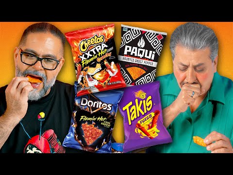 Mexican Dads Try to Eat the SPICIEST Chips!