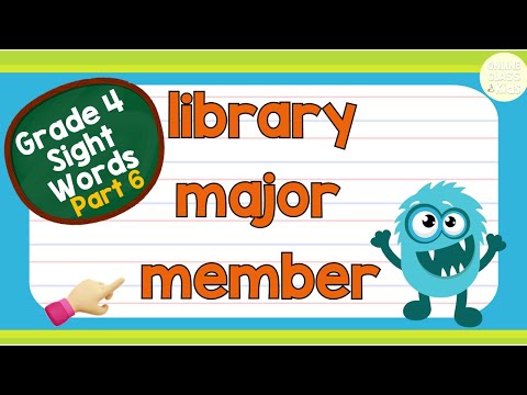 Sight Words - Grade 4 Level 6 | Practice Reading | Basic English Words | Learn How to Read |Reading