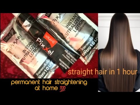 permanent hair straightening/keratin at home in 1 hour+Lolane Pixel vs Keune rebounding cream review