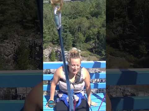 JEET Inspired Her!! #greatcanadianbungee #ottawa #gatineau #canadatravel #bungeejumping