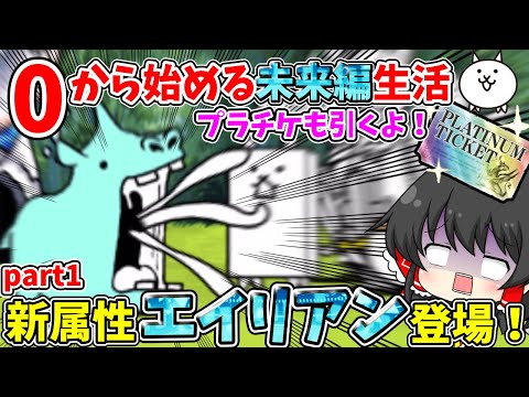 にゃんこ大戦争　ついに未来編突入！エイリアンカバとの激闘の結果！？　【ゆっくり実況】【無課金】【未来編】part1【ガチャ】