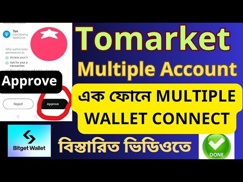 tomarket মাল্টিপল একাউন্টে ওয়ালেট কানেক্ট, How to tomarket multiple account bitget wallet connect