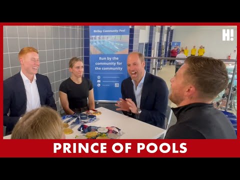 PRINCE OF POOLS! William goes swimming! | HELLO!