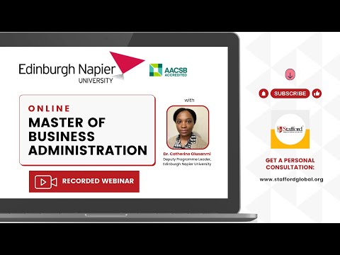 Edinburgh Napier University | Online MBA - Recorded Webinar  (21 February 2024)