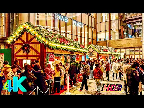 Tokyo Christmas Market 2024 | Azabudai Hills: Tokyo Christmas Night Tour • 4K HDR