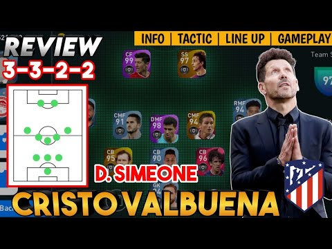 CRISTO VALBUENA (D.SIMEONE) 3322 MANAGER REVIEW | NEW ATLETICO MADRID MANAGER | PES 2021 MOBILE