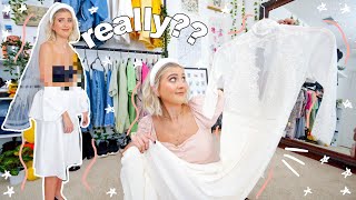 TRYING ON WEDDING DRESSES FROM RENT THE RUNWAY | sustainable wedding dress shopping