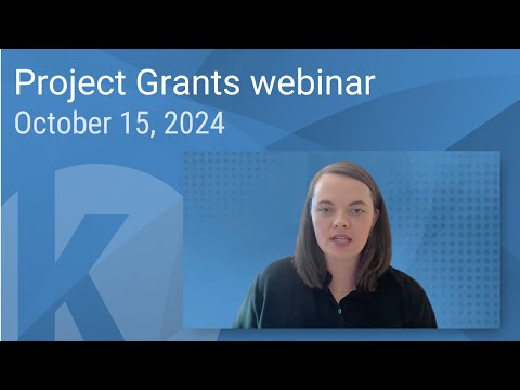 Project Grants webinar, Oct. 15