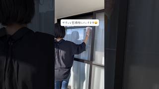 【キッチンのアレで！】水なしカンタン窓掃除！　#掃除  #家事ラク #暮らしのアイデア